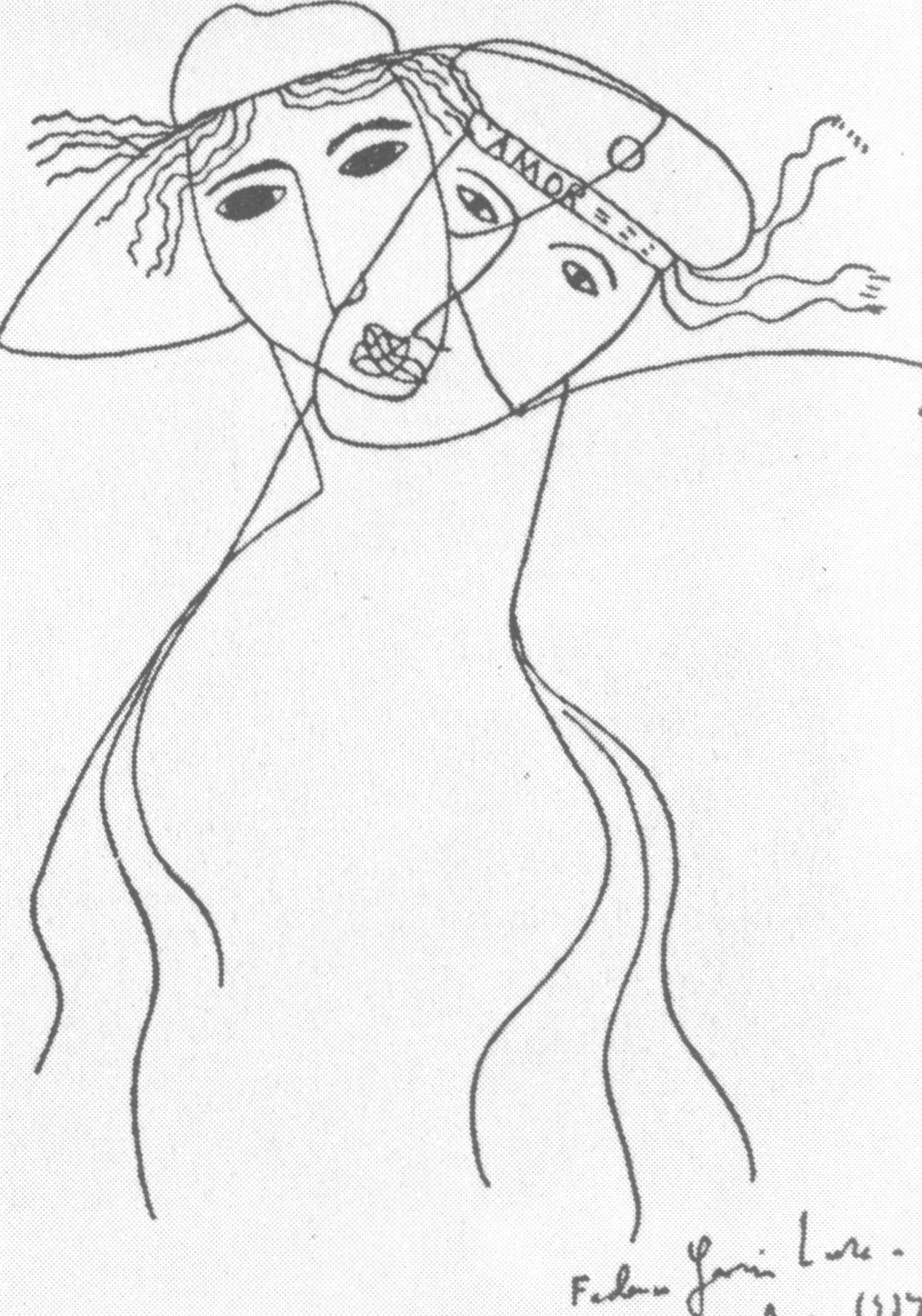 Любовь. Рисунок Гарсиа Лорки Любовь. Рисунок Гарсиа Лорки