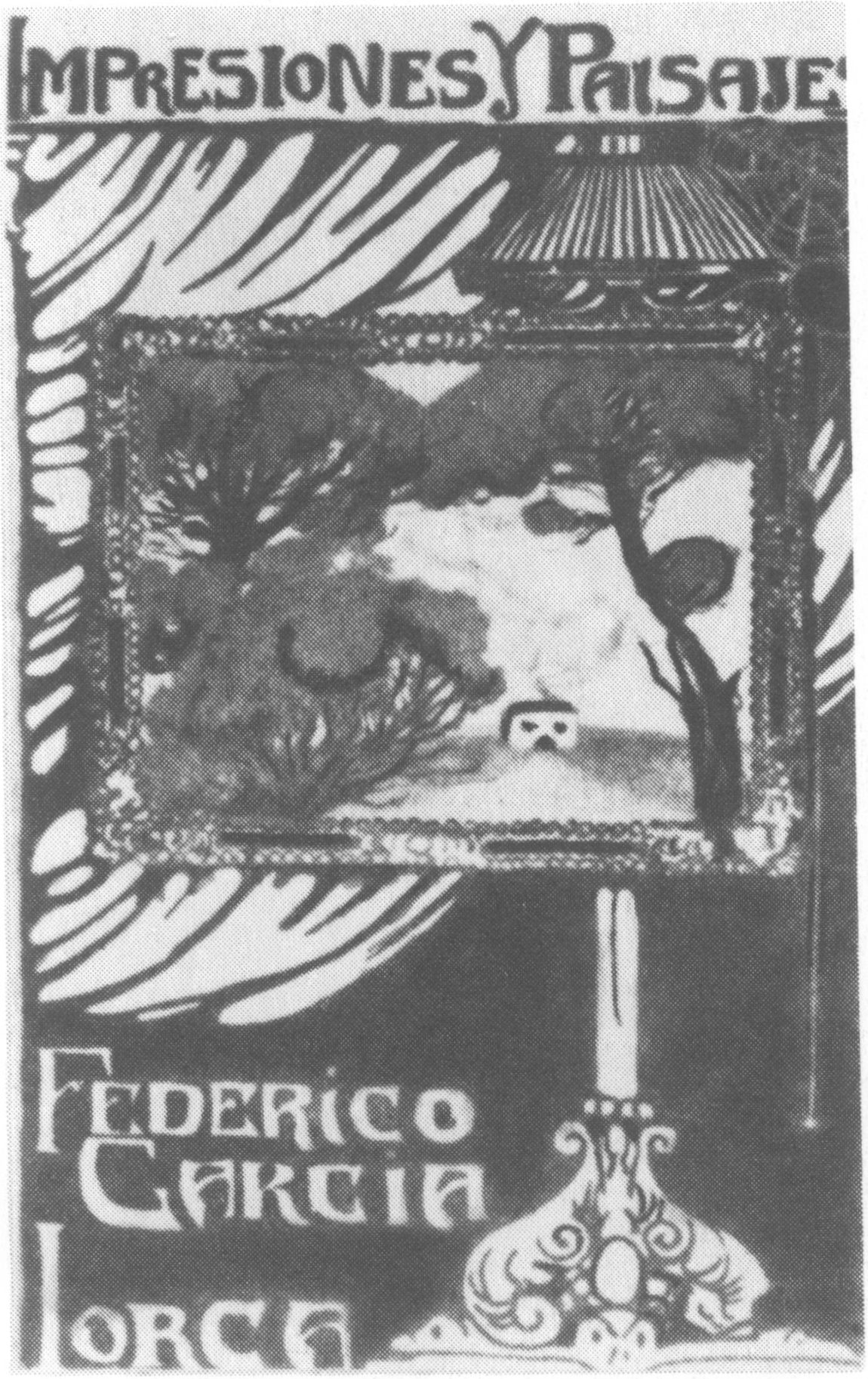 Обложка первой книги Гарсиа Лорки «Впечатления и пейзажи». 1918 г. Обложка первой книги Гарсиа Лорки «Впечатления и пейзажи». 1918 г.